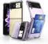 Slim Hard Rugged TPU Edge Case Cover for Galaxy Z Flip 3 with Clear Card Slot, Z POP