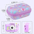 Leayjeen Kids Camera Case Compatible with Goopow/Dwfit/Slothcloud/Colofree/KIZJORYA Kids Camera Toys and Children Digital Video Camera,Best Easter Birthday Festival Gift-Purple Unicorn(Case Only)