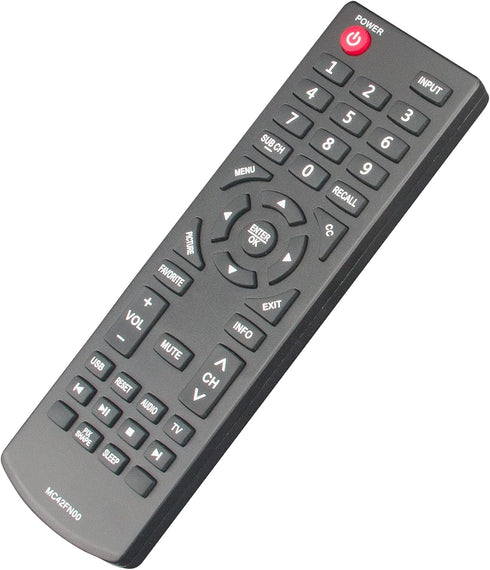 MC42FN00 Sub Replacement Remote Control for Sanyo LCD TV, Compatible with FW32D25T, FW42D25T, FW65D25T