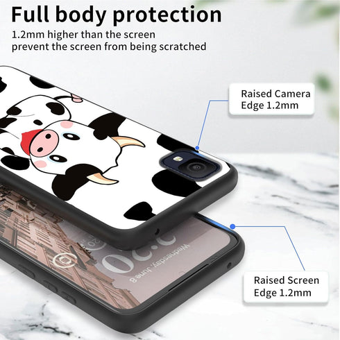 Mxfdegf for TCL ION Z Case, for TCL ION Z Phone Case,Slim Anti-Scratch Shockproof Durable Black Silicone Protective