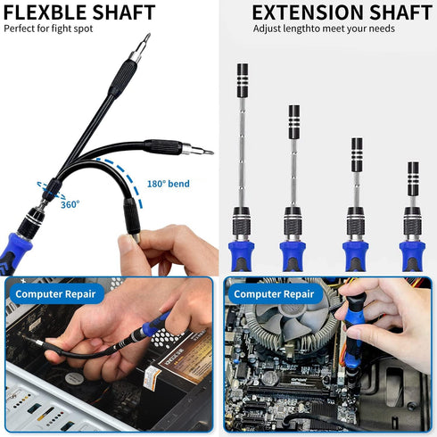 Unamela Precision Screwdriver Set, 139 in 1 Computer Repair Tool Kit, Magnetic Screwdriver Kit with 120 Bits Compatible