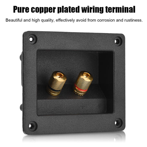 Speaker Terminal Box DIY 2-Way Binding Post Terminal Cable Connector Box for Subwoofer