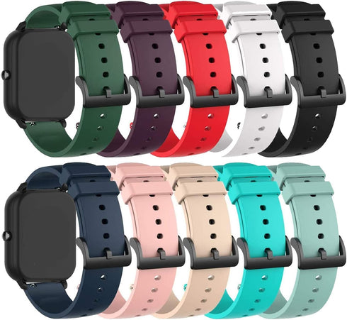 E ECSEM Bands for Donerton T50S T50H, Colorful Silicone Replacement Wristbands, Quick Release Strap