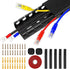 Updated Cable Raceway Kit - 77 Inch Open Slot Wire Covers for Cords, Under Desk Cable Management System (Pack 5)