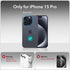 ESR iPhone 15 Pro Screen Protector 3 Pack - Black Edge Tempered Glass, 2.5D Curved, Full-Coverage, Scratch Resistant.