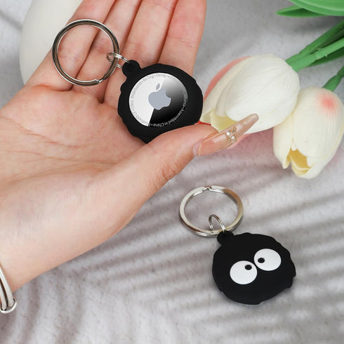 Soft Silicone Case Cover for Airtag, Compatible with Apple Air Tag Holder Keychain for Keys