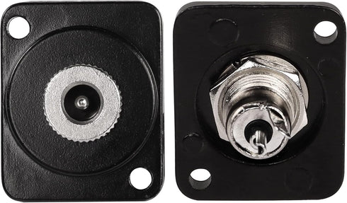 QIANRENON DC 5.5mm x 2.5mm Panel Mount Jack Adapter - 2-Pin High Current Solder Wire Connector