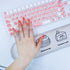 WANTHER (70 Raised Keyboard Stickers for Long Nails with Letters - Heart-Shaped Antistatic Silicone Protective Cover
