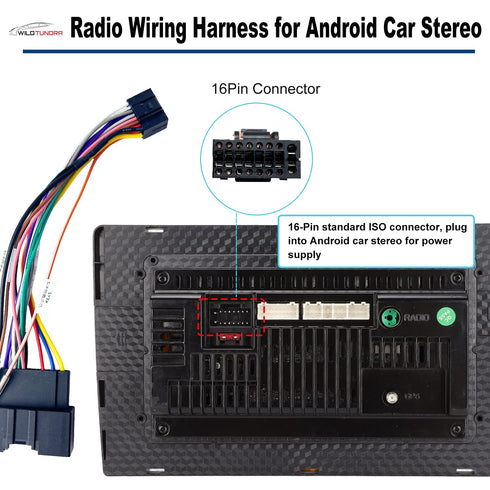 16Pin 2011-2020 16Pin F150 250 350 450 550 ISO Aftermarket Radio Harness Adapter for Ford with Radio Antenna Adapter