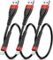 Apple MFi Certified Short iPhone Charger Cable 3 Pack, 1Ft Lightning Charging Cord, Fast 2.4A for iPhone Data