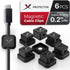 Magnetic Cable Holders X-Protector 6 PCS - Premium Self-Adhesive Cable Clips for Car and Desk Cord Management (Black)