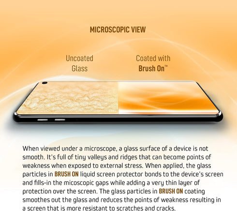 BRUSH ON Liquid Glass Screen Protector, Universal Fit, Scratch and Shatter Resistant Nano Protection, $250 Coverage