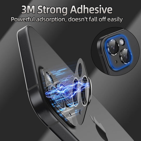 AFARER 2024 Camera Lens Protector for iPhone 15/iPhone 15 Plus, Upgraded 3D Metal Anti-Scratch with 9H Tempered Glass