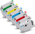 5P M-K231 M Tape MK231-731 12mm 1/2 Compatible with Brother M Label Maker, White/Color Label Tape