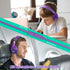 rockpapa Comfort+ Kids Headphones with Microphone, Boys Girls Student Over-Ear Wired Headphones for School, Purple Green