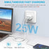 Amoner USB C Charger, 2Pack Type C Fast Charger, Dual Port 25W PD Wall Charger for iPhone and Galaxy Devices