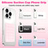 QxbBox 2Pack Silicone Suction Phone Case Mount, Suction Cup with Strong Suction Power, Hands-Free Phone Accessories