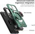 Nokia C210 Case with Tempered Glass Screen Protector, Military Grade Heavy Duty Shockproof Cover with Ring Kickstand,