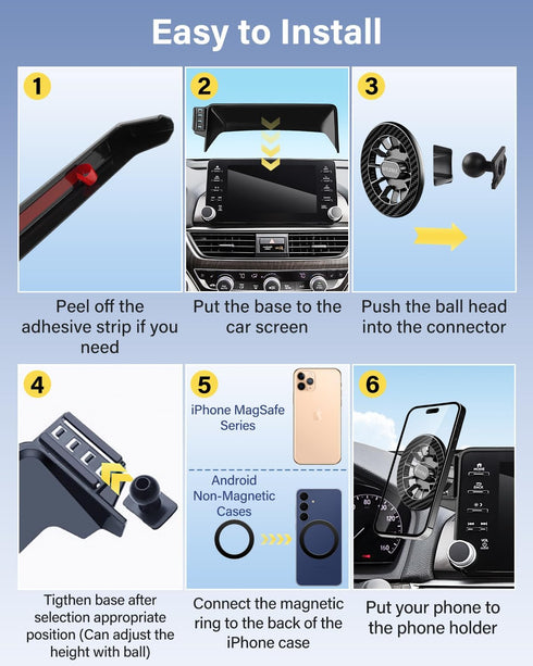 SKYLOTEC RAV4 2019-2025 7/8-Inch 9/10.5-inch) Car Phone Holder for Toyota Accessories Screen Fixed Clip, Automobile