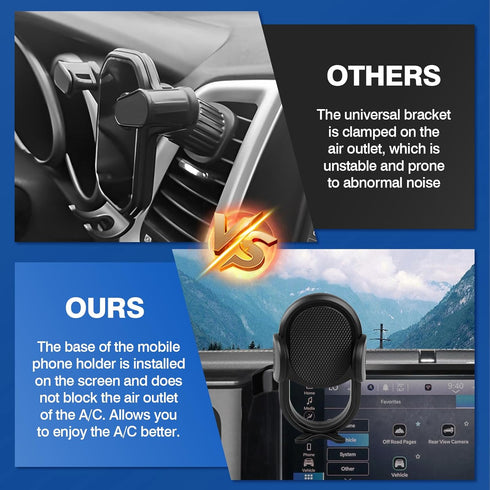 Autorder Car Phone Holder for 2024-2025 Jeep Wrangler JL/Gladiator JT, 12.3-Inch Screen, 360 Degree Rotation
