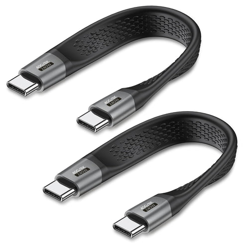 2-Packs Short USB C Cable, (5inch) Thunderbolt 4 USB 4 Cable with 40Gbps Data Transfer 240W PD Fast Charging 8K@60Hz