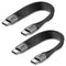 2-Packs Short USB C Cable, (5inch) Thunderbolt 4 USB 4 Cable with 40Gbps Data Transfer 240W PD Fast Charging 8K@60Hz