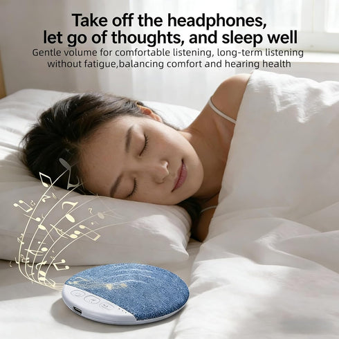 JYETLWJ 2026 1.1cm 5.4, New Bluetooth Pillow Speaker for Sleeping, Ultra-Thin Under Pillow Speaker with White Noise