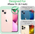 OOK Magnetic Case for iPhone 13 with Kickstand, Built-in Camera Stash Stand, Slim Translucent Matte Case, Black Floral