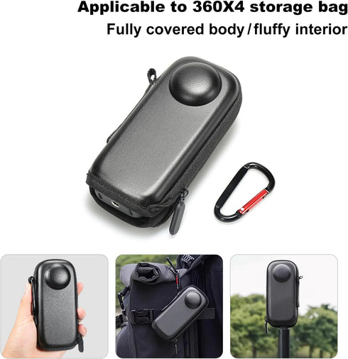 Vasgather 360 X4No X4 Camera Accessory Kit for Insta Fit for AIR- Lens Guards, Silicone Case, Camera Case,Screen
