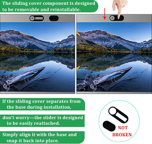 ZUCUCUC 11 Pack Webcam Cover, Laptop Camera Cover Slide, Phone Camera Cover, Ultra Thin Webcam Cover Slide Compatible