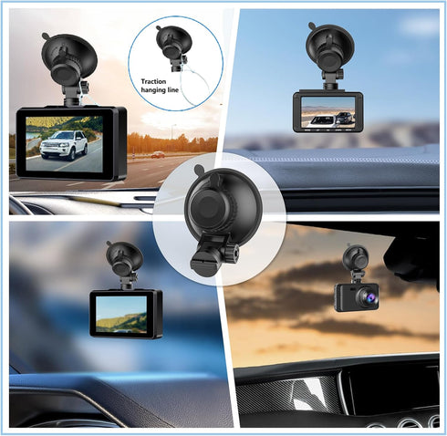 LIUFACAI R2-4K R2-4K 2 Sets Dash Cam Mount, Windshield Suction Cup Mounting Bracket, Suction Cup Bracket, Suitable