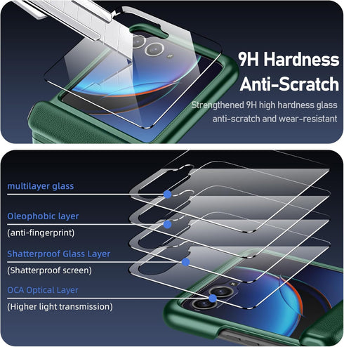 Shop Motorola Razr Plus Case - Ultra Thin Matte PC, Built-in Screen Protector, Magnetic Hinge Protection (Green) 2023.