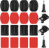 Fulushouxi 18 Set Helmet Adhesive Sticky Mount, Compatible with GoPro Hero 10/9/8/7, Action Camera