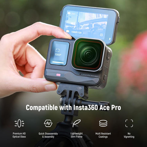 NEEWER ND & CPL Filter Set for Insta360 Ace Pro, ND16 ND32 ND64 CPL 4 Pack, Action Camera Accessories with Multi Coated