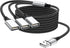 USB Splitter Y Cable 6FT, USB 1 Male to 3 Female Extension Cord Connector, USB Port Extender Hub for Mac, PC, Xbox