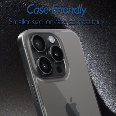 iPhone 15 Pro Back Glass Protector (3-Pack) - Crystal Clear Tempered Glass for 6.1" iPhone 15 Pro Rear Screen.
