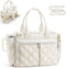 TOPEAST Teacher Tote Bag for Women Lightweight Quilted Laptop Work Travel Handbag