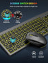 SABLUTE Wireless Keyboard and Mouse Combo - Backlit Compact Quiet Keyboard with RGB Mouse, Rechargeable, Slim