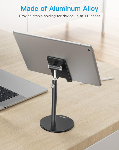 OMOTON Cell Phone Stand, Adjustable Height Aluminum Desktop Holder for iPhone 13/Mini/Pro/Max, All Smartphones