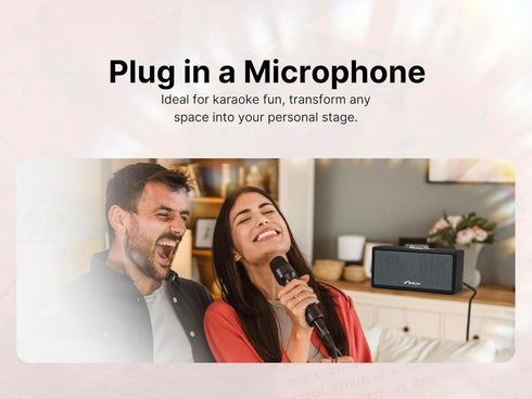 VICTOR VAS-3003 Portable Bluetooth Speaker, Rechargeable Battery, TWS Pairing, Microphone Input for Karaoke