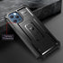 Dexnor for iPhone 12 Pro Max Case, Heavy Duty Military Grade Protection, Built-in Screen Protector, Kickstand, Dark