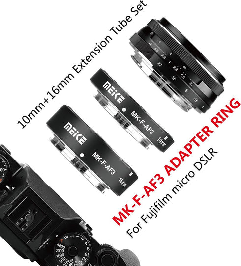 MK-F-AF3 Camera(10mm 16mm X-T1 X-T2 X-Pro1 X-Pro2 X-T10 X-A1 X-E1 X-E2 X-E3 X-T20 X-T3 X-T30 MEIKE Auto Fucus Macro