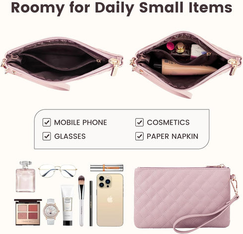LOVEVOOK 15.6 Inch Laptop Bag for Women, Canvas Tote with Clutch Purse, Large Capacity Work Bag