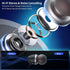 Neckband Bluetooth Headphones, Retractable Earbuds Wireless Headset with Microphone, Noise Cancelling for Workout