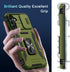 DEERLAMN Case for Samsung Galaxy S23 FE with Slide Camera Cover + Screen Protector, Olive Green Shockproof