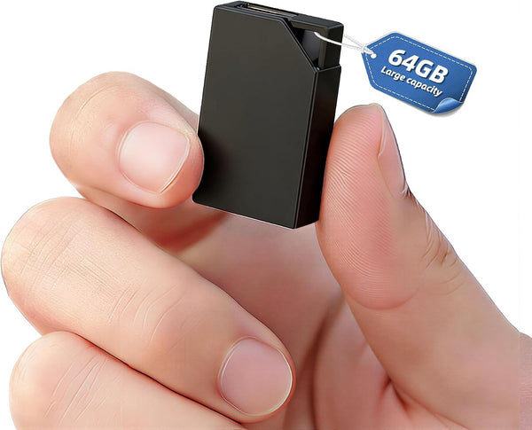 Gonikli Digital Voice Recorder with 64GB Memory, USB Charging, Voice Activated Recorder, Mini