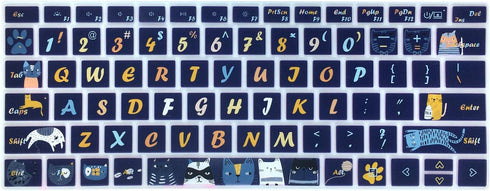 Sanfulin Keyboard Cover Skin for Microsoft Surface Laptop 3 & Surface Book 3, Silicon Protector with Big Letters