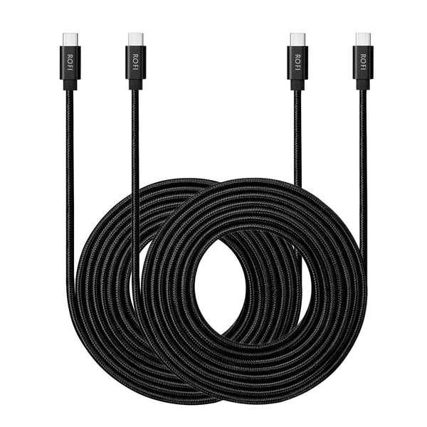 ROFI USB C to USB C Cable, 2Pack 6FT 60W Power Delivery Fast Charge Type C Cord for MacBook Pro, Galaxy S20, Google