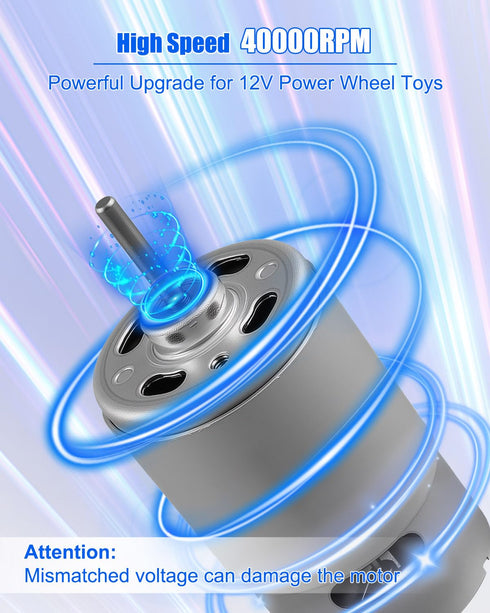 UTKFHT 2-Pack 24 RS555 35000RPM 18V Volt Fast Electric Motor Drive Engine Fit for Power Wheels Motor Upgrade, High