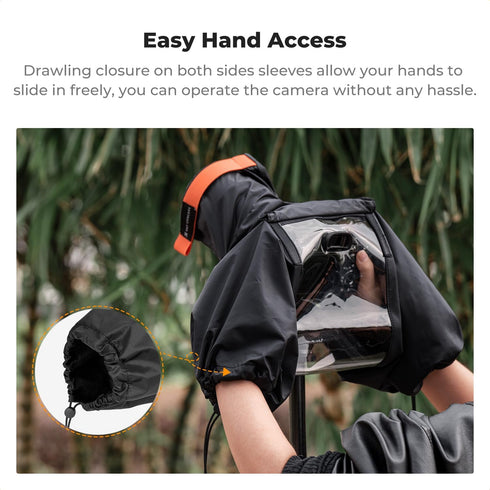 K&F CONCEPT Camera Rain Cover, Waterproof Camera Cover for Nikon Canon Sony DSLR/Mirrorless Cameras & Lenses